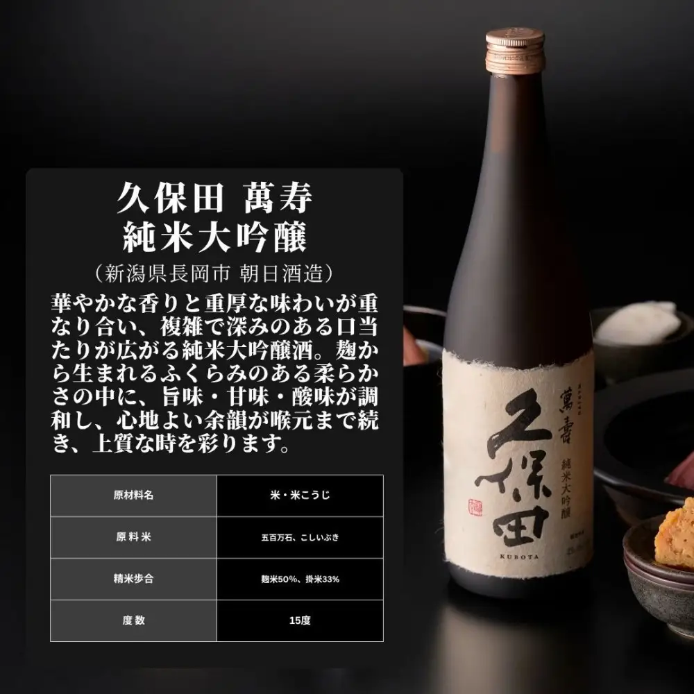【新潟銘酒 贅沢プレミアムセット（純米大吟醸・化粧箱無）】久保田 萬寿 純米大吟醸・越乃寒梅 金無垢 (720ml)