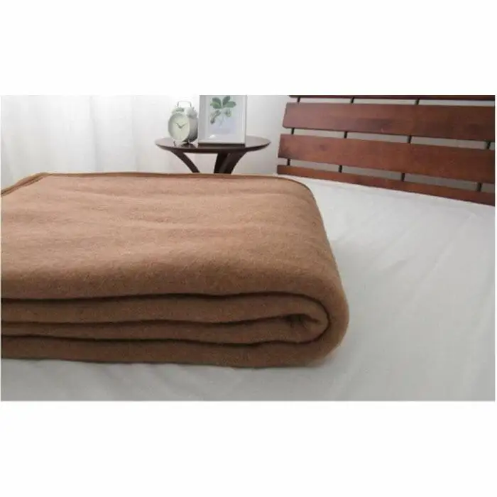 厳しい自然が生んだ暖かさ　キャメル100%（毛羽部分）毛布　シングル（140×200cm）CA-20S