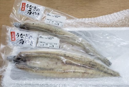 三河のうなぎ白焼き大サイズ2尾セットでお届け♪こだわりのタレ付・K185-16