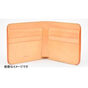 栃木レザー使用｜滑らか本革二つ折り財布｜Half wallet 01｜ブルー｜minca（全7色）