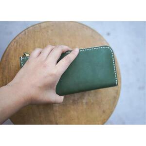 栃木レザー使用｜滑らか本革Lジップ長財布｜Lzip wallet 01｜ブラック｜minca（全6色）