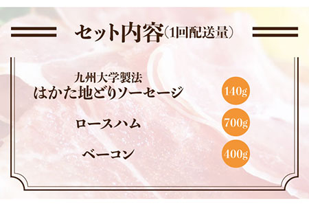 【 全12回 定期便 】  糸島 の 陽光 ハム セット 3 《糸島》 【志摩スモークハウス】 [AOA016]