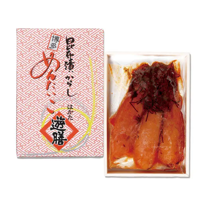 明太子 はかた遊膳 昆布漬け辛子明太子 220g（約3本） | 辛子明太子 一本物 めんたいこ たらこ 人気 食べ物 魚卵 海鮮 特産品 名産品 お取り寄せグルメ ご当地グルメ 福岡市 福岡 博多 九州 冷凍便