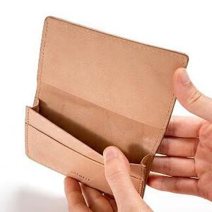 栃木レザー使用｜約30枚収納 本革名刺入れ｜Card holder 01｜キャメル｜minca（全7色）