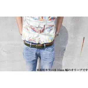 【minca】幅35mmベルト/36インチ  栃木レザーの希少な「ハーネスレザー」使用の贅沢な1枚革のレザーベルト/レッド/HL-B02/RED/minca　567【小物 ファッション 人気 おすすめ 】