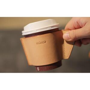【minca】栃木レザーのカフェグッズ3アイテム5点セット 自宅、オフィス、キャンプシーンでのカフェタイムに/タン(生成)　678【日用品 人気 おすすめ 】