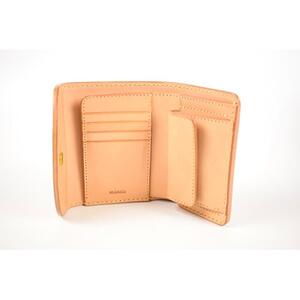 【minca】栃木レザーの三つ折り財布 ミドルサイズ ハンドステッチ滑らかな手触り/Middle wallet 01/レッド　518【雑貨 ファッション 人気 おすすめ 】