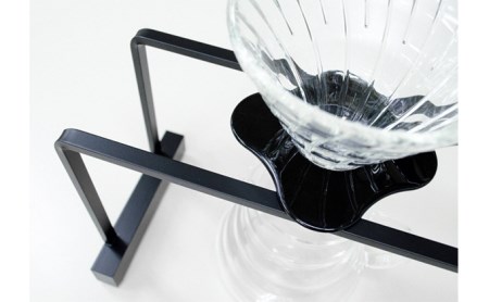 NPS[R]コーヒードリッパースタンド ライト - マットブラック塗装（300×160） 栗東市 / 日本プレート精工株式会社 [BIBB005]