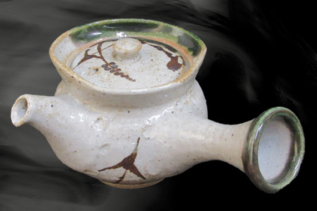 唐津焼 織部唐津 急須(水引) 茶こし付き 茶器 きゅうす 日本茶 緑茶 ティーポット 食器 ギフト