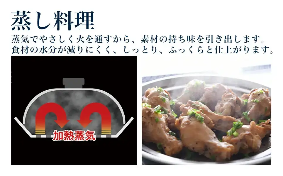 スーパーベルフィーナプレミアム 24cm 深型 蒸し器セット 蒸し器 スチーマー ステンレス製 キッチン用品 調理器具