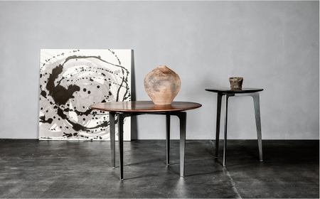 【Ritzwell】OS SIDE TABLE  SET / φ700+φ400 サイドテーブル ウォールナット [AYG035]