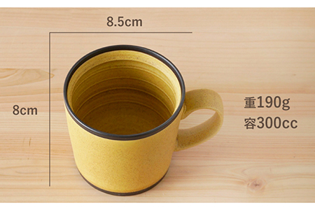 【波佐見焼】シャビー マグカップ ペアセット（イエロー・グレー） 食器 皿 【陶もと】 [PE25]  波佐見焼
