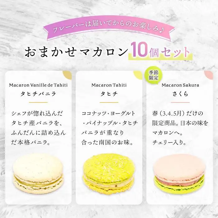 フランス人パティシエ手作り人気マカロン10個セット