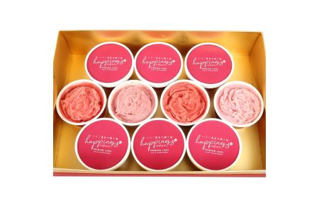 いちご農家の自家製SWEETS　いちご（あすかルビー・古都華）のアイスクリーム 10個入（化粧箱入）〇