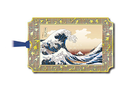浮世絵デザイン金のしおり（５枚セット）≪ブックマーク　しおり　フォトエッチング加工　浮世絵≫ ※着日指定不可