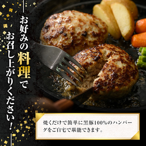 A5-023 かごしま黒豚ハンバーグ(130g×10個)【肉の名門　一真】霧島市 豚肉 総菜 おかず 焼くだけ