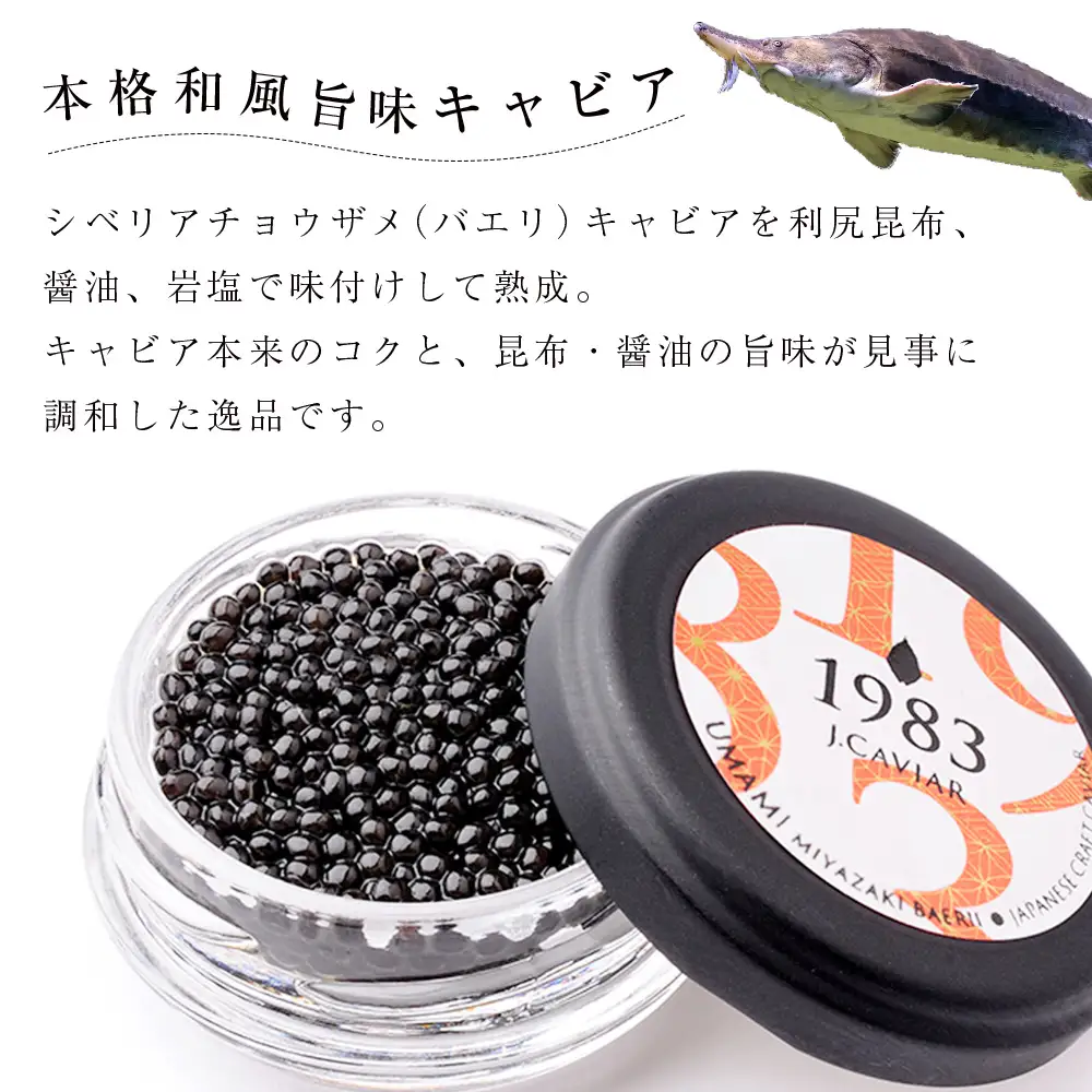 【和風キャビア】1983 JCAVIAR BAERII UMAMI 10個(20g×10）