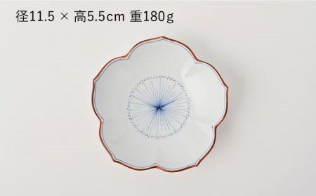 【陶器市特集】【波佐見焼】桔梗絵 桔梗型 取皿 小皿 5枚セット 食器 皿 【福田陶器店】 [PA240]  波佐見焼