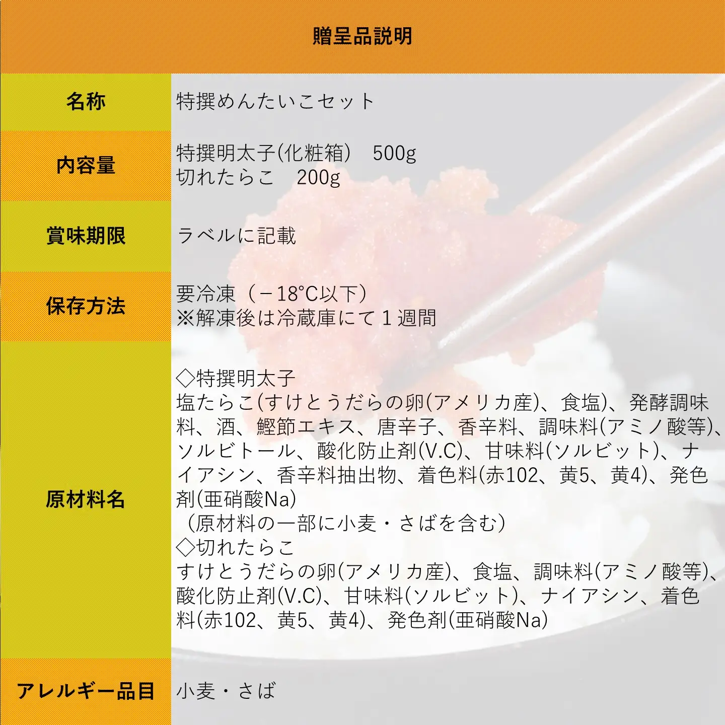 【FN】特撰めんたいこセット ～古平町から直送～
