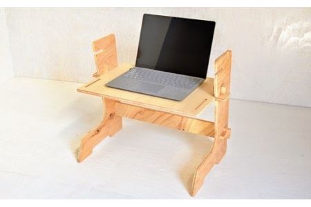 木の香り漂う 木製デスク WOOD STANDING DESK【スタンダード】 【607】