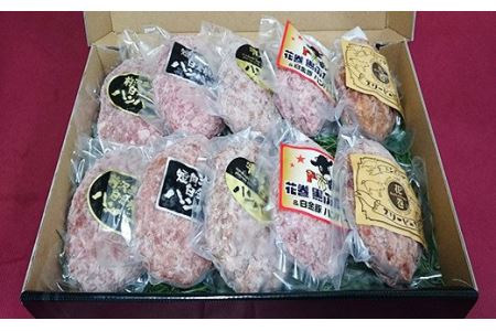 花巻ハンバーグセット（ダブル10個入）5種詰め合わせ 【762】