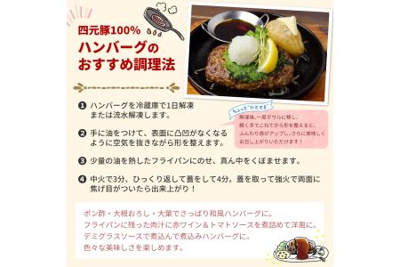四元豚 生ハンバーグ 6個 【1127】