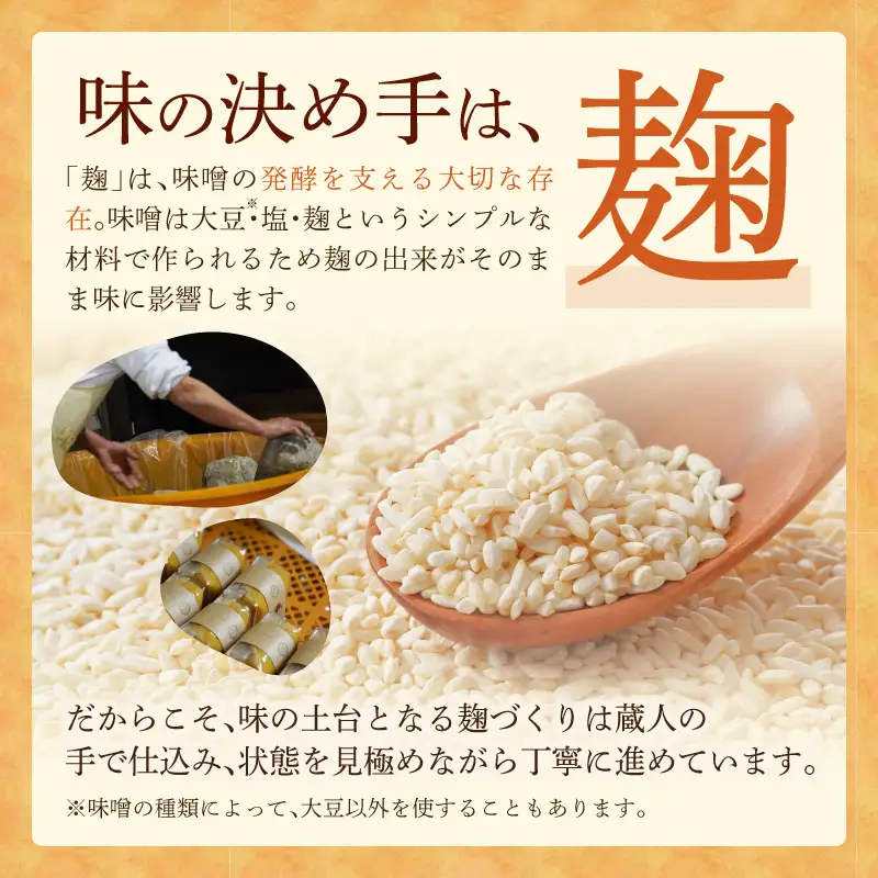 低塩・無添加・長期熟成 福岡県産「玄米味噌」【隔月定期便(計6回発送)】【C-122】