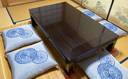 【浅井ふとん店】夏用座布団（来客用）・吉祥紬10枚組
