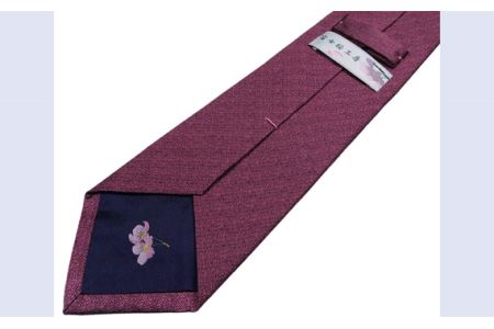 No.332 ネクタイ 富士桜工房 梨地無地 長春色【n0332_yam_A】