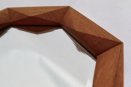 M180〈工房SHIMS〉欅材の八角形鏡