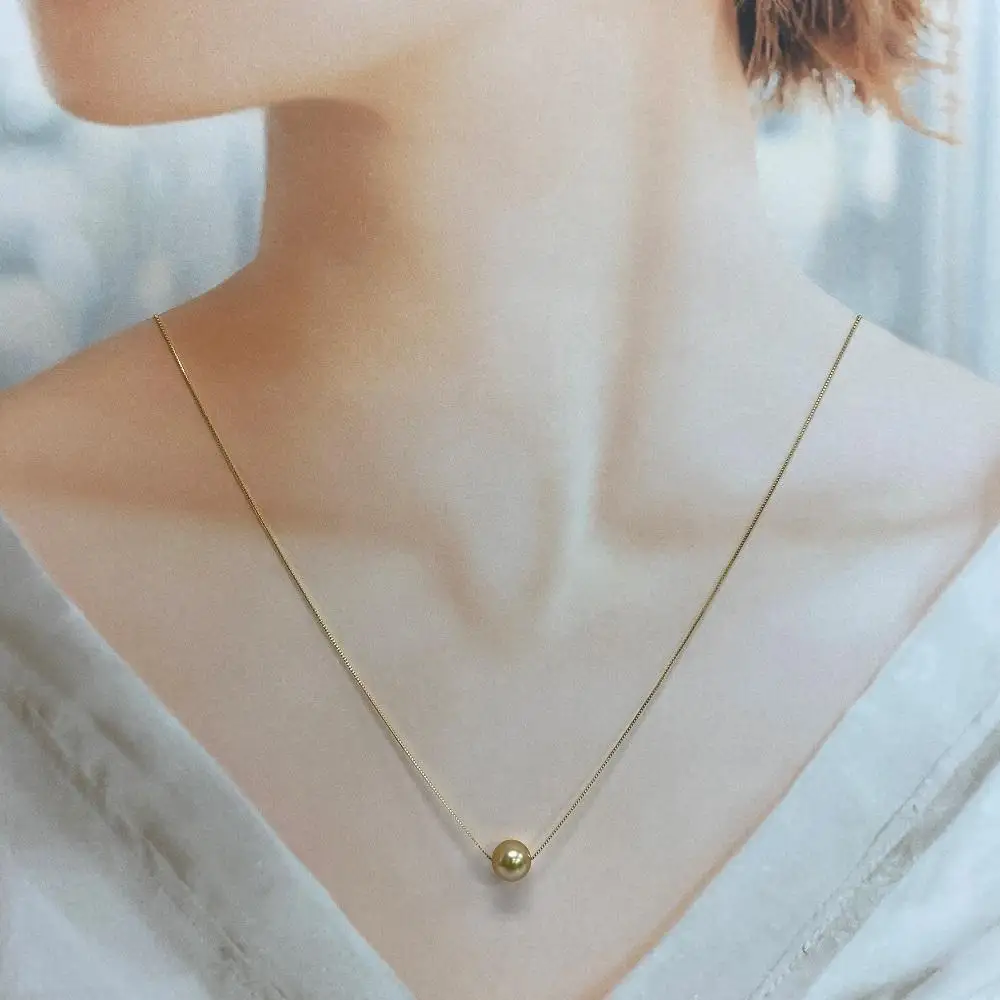 【奄美パール】白蝶真珠 7mm K18イエローゴールドペンダント396