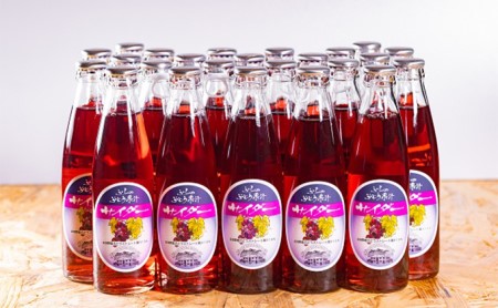 ふらのぶどう果汁サイダー 200ml×24本セット (サイダー ジュース 果汁 ぶどう 飲み物 ノンアルコール 北海道 送料無料 道産 富良野市 ふらの)