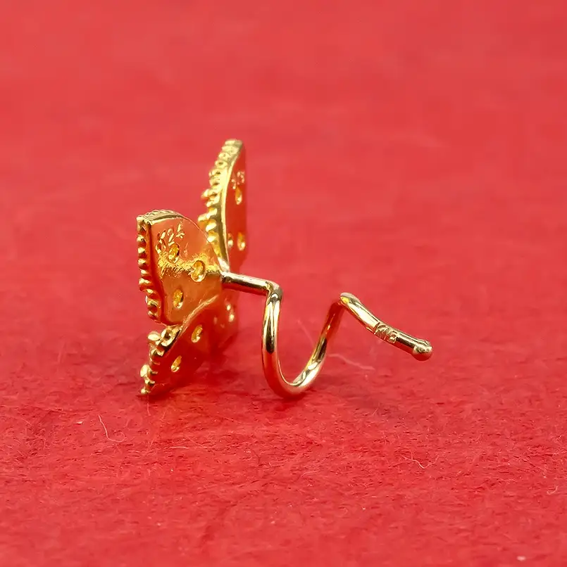 24金 18金 ピアス 片耳 純金 ダイヤモンド 蝶 キャッチのいらないピアス つけっぱなし k24 18k ゴールド ちょうちょ キャッチナッシャー 山梨県 昭和町 管理番号2200401100u SWAA026