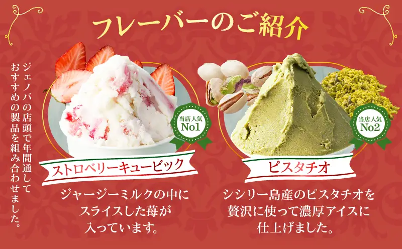 本場イタリア仕込み！GENOVA Best2 アイスクリーム ＜130ml×2個セット＞_B006-002