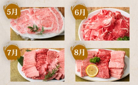 国産ブランド牛の定期便『宮崎牛づくし たかはる定期便 計9.6kg』黒毛和牛を12ヶ月お届け！ TF0308-P00020