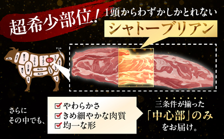 3回定期便 飛騨牛 5等級シャトーブリアン / 古里精肉店 シャトーブリアン