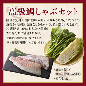 今夜は高級鯛しゃぶセット（10月配送）／ 真鯛 柵 サク 刺身【A028-10】