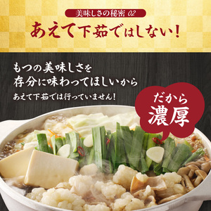 国産和牛もつ鍋（醤油味）2～3人前×2セット ちゃんぽん麺 もつ鍋【B068】
