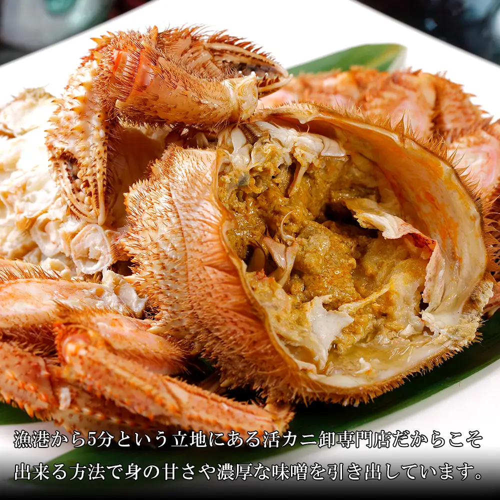 【小サイズ】北海道産 冷凍ボイル毛ガニ (390g-400g前後) 3尾 AS085