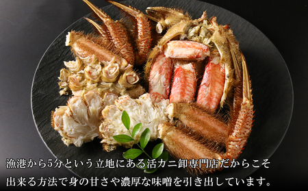 【小サイズ】北海道産 冷凍ボイル毛ガニ (300g-340g前後) 3尾 AS089