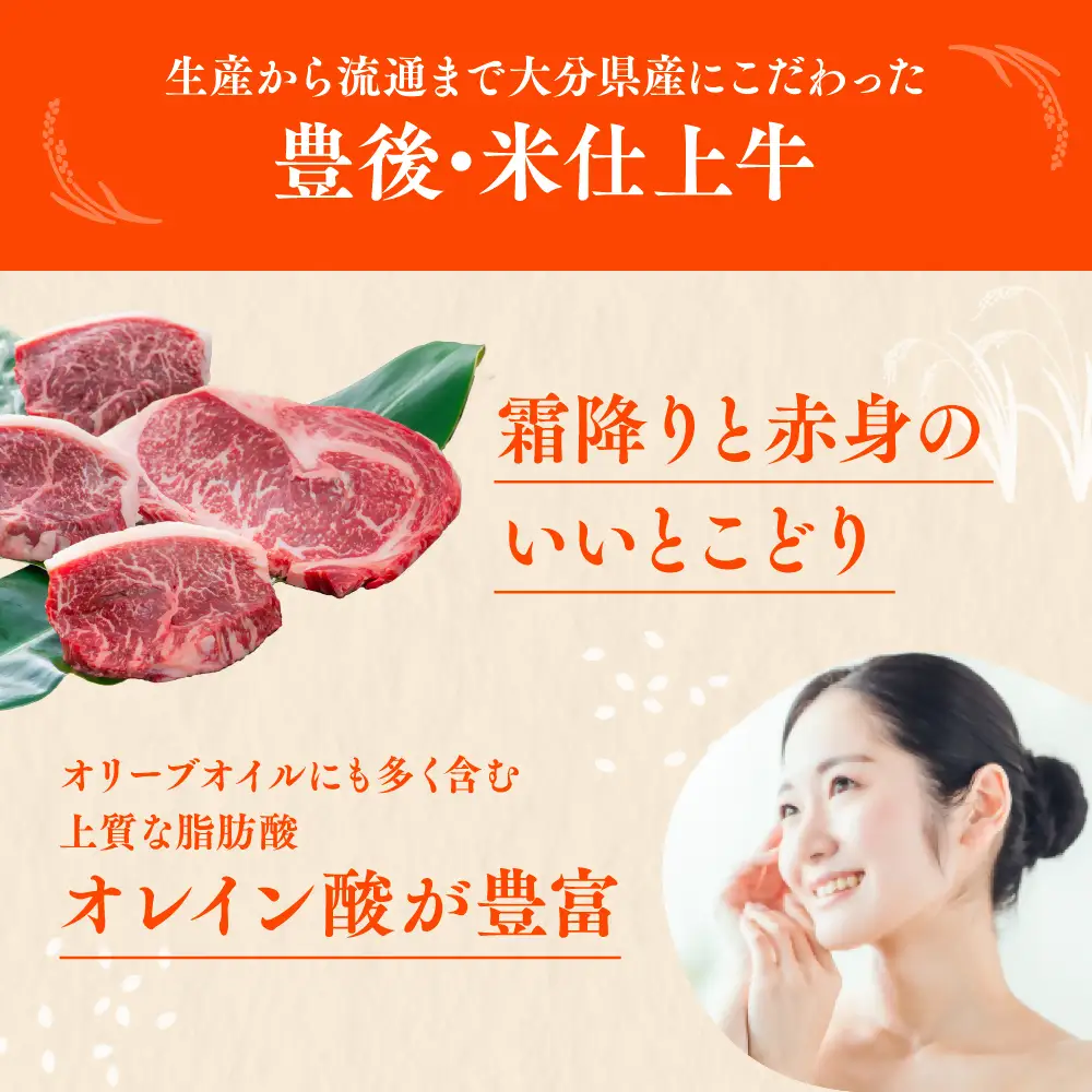 豊後・米仕上牛ステーキセット(ロース・モモ×各2枚) | 豊後高田市 ロース