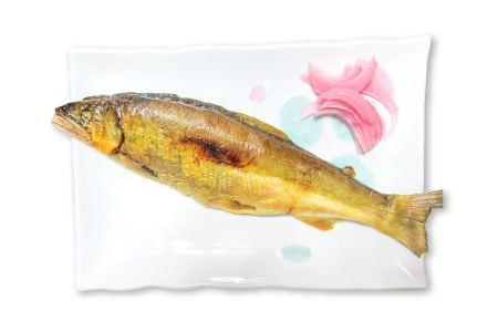 A-621 天然鮎の炭火塩焼きレトルト 1尾入り×2袋（高津川産）