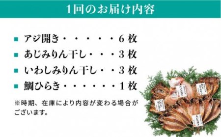 【全6回定期便】 干物 4種 セット [JAO028] ひもの
