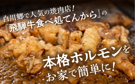 白川郷 自家製 豚ホルモン 250g×5袋セット 豚肉 ホルモン とんちゃん 味付け肉 味噌味 焼肉店 オリジナル 簡単 おつまみ 冷凍 味付き 白川村 てんから アウトドア BBQ 12000円  [S288]