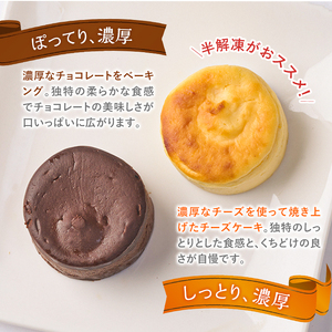 濃厚ショコラ・チーズケーキ (合計10個・2種×5個) チーズケーキ チーズ スイーツ 冷凍 お菓子 おやつ 焼き菓子 お取り寄せ 大分県 佐伯市【AJ75】【(有)ケーキ大使館クアンカ・ド－ネ】