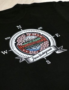 0014‐74‐03　富士宮市 マンホールＴシャツ バックプリント（黒）