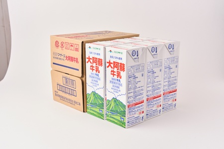 牛乳 1L×6本 計6L  常温保存 大阿蘇牛乳 熊本牛乳 成分無調整牛乳 ロングライフ牛乳