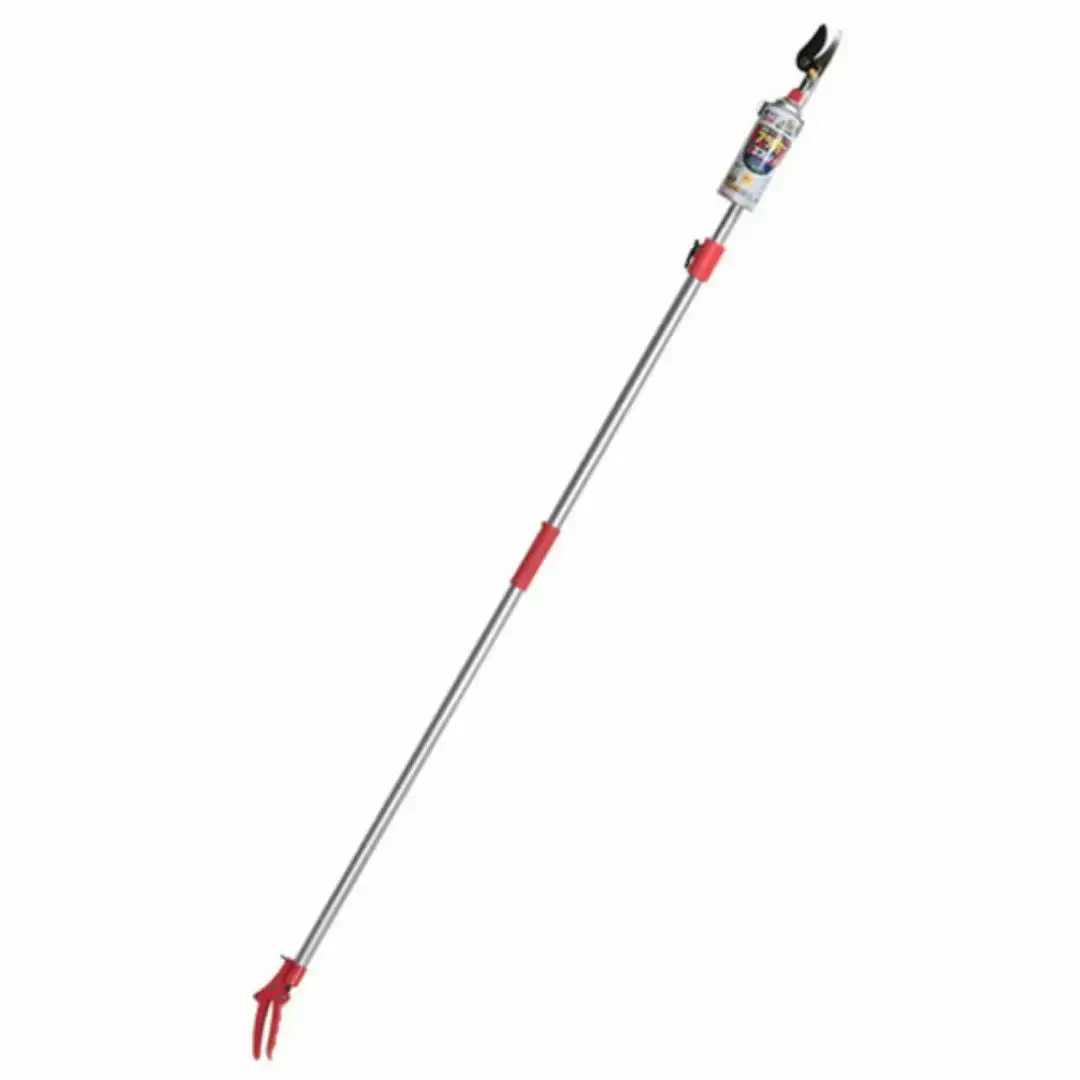 スプレー缶ホルダー付高枝切ハサミ3ｍ　HI-2100 造園 園芸 ガーデニング 害虫駆除 高枝鋏 [アイガーツール]【033S007】
