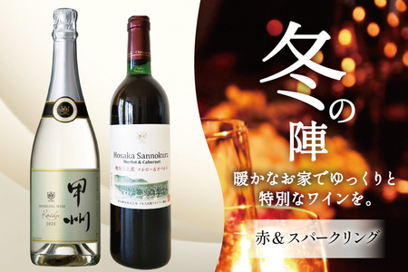 ワイン 赤 スパークリング おまかせ マルスワイン2本セット ～冬の陣～ /本坊酒造 マルス穂坂ワイナリー / 山梨県 韮崎市 [20742335] 