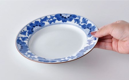 【陶器市特集】【波佐見焼】洋花紋 花柄 6寸皿 20cm プレート 2枚セット 食器 皿 【洸琳窯】 [GE53] 波佐見焼